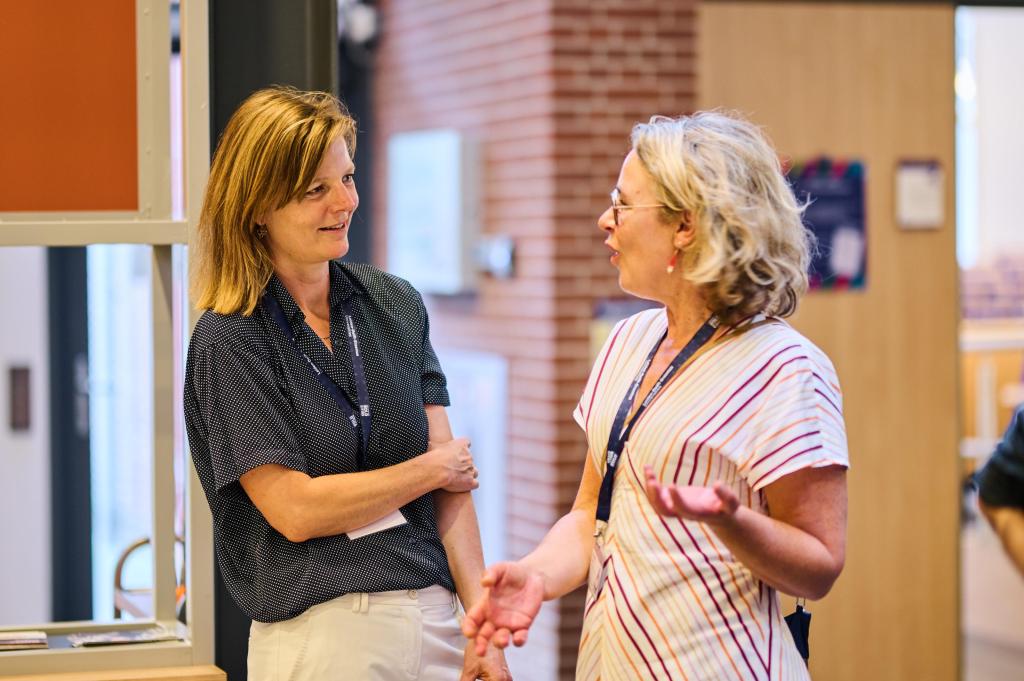 Two women in conversation